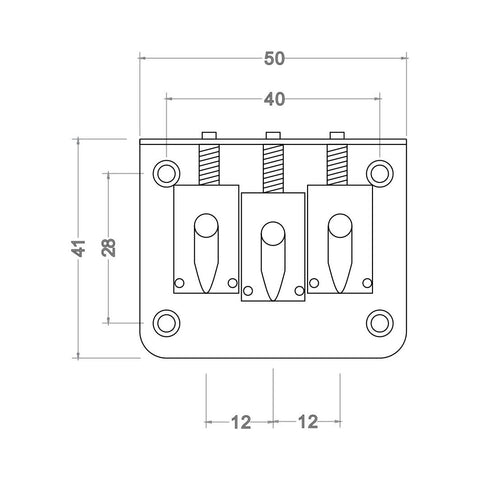 Image of 3-String Adjustable Gold Bridge