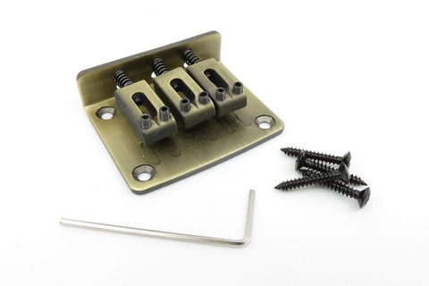 Image of 3-String Adjustable Aged Brass Bridge