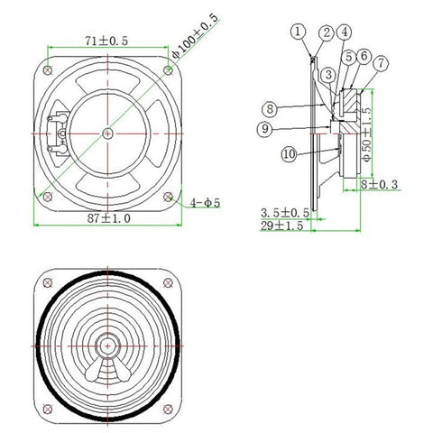 Image of 3.5" 4W 8ohm Speaker