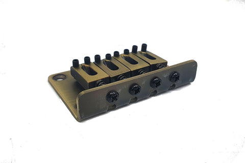 Image of 4-String Adjustable Bridge - Aged Brass