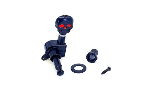 Image of Closed Gear Tuner Skull Black Left