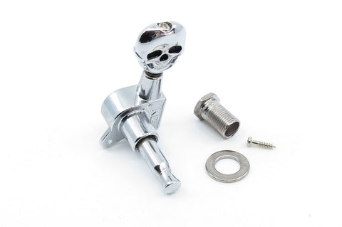Image of Closed Gear Tuner Chrome Left Skull