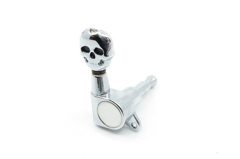 Image of Closed Gear Tuner Chrome Left Skull