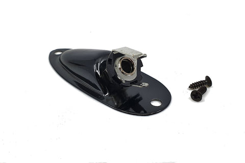 Image of Jack Plate 'Strat' Style Recessed Black