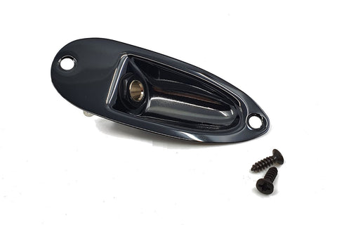 Image of Jack Plate 'Strat' Style Recessed Black