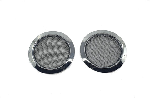 Image of Screened Soundhole Covers Large Chrome 2pk