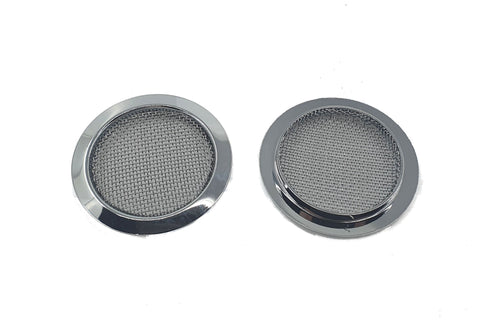 Image of Screened Soundhole Covers Large Chrome 2pk