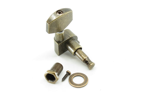 Image of Closed Gear Tuner Aged Brass Right