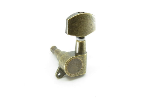 Image of Closed Gear Tuner Aged Brass Right