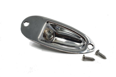 Image of Jack Plate 'Strat' Style Recessed Chrome