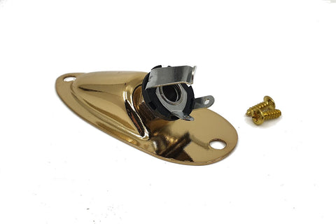 Image of Jack Plate 'Strat' Style Recessed Gold