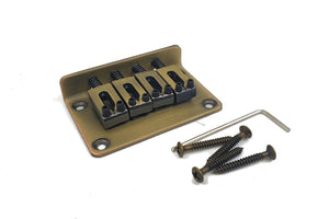 4-String Adjustable Bridge - Aged Brass