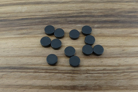 Black Acrylic inlay Dots 6.35mm (12pcs)