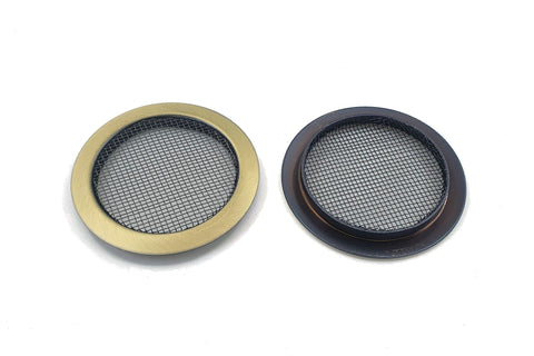 Image of Screened Soundhole Covers Large Aged Brass 2pk