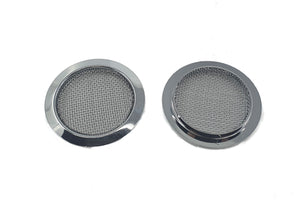 Screened Soundhole Covers Large Chrome 2pk