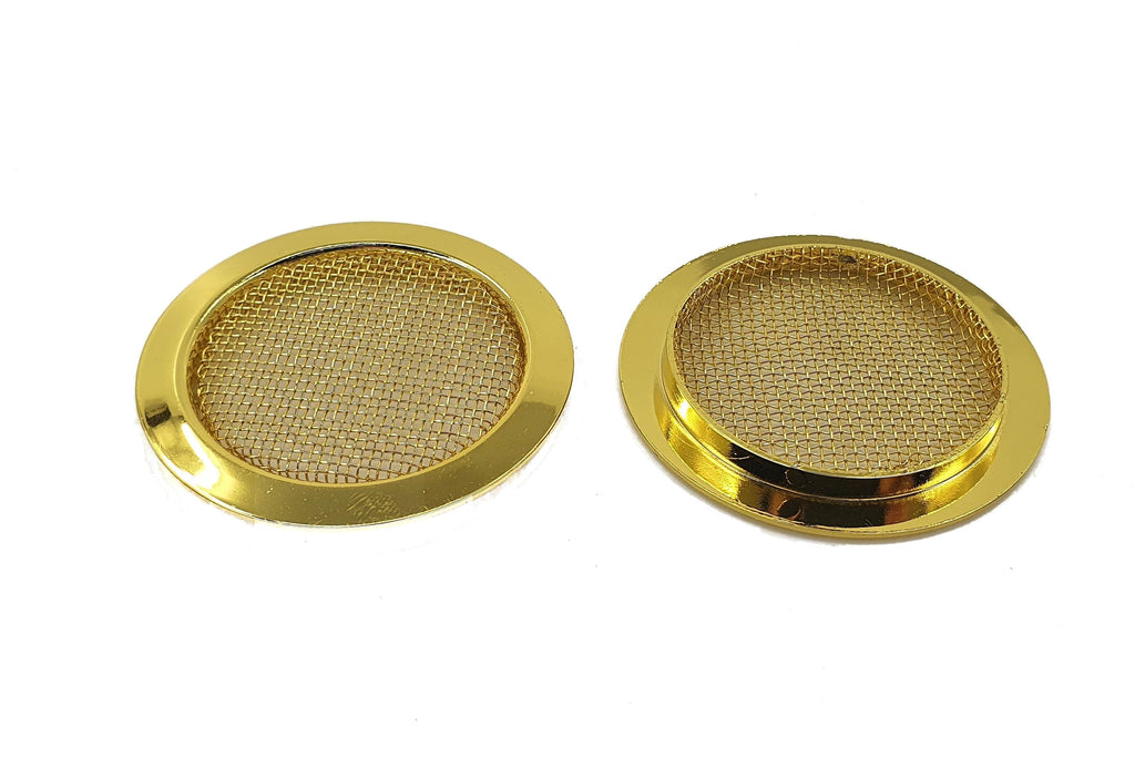 Screened Soundhole Covers Large Gold 2pk