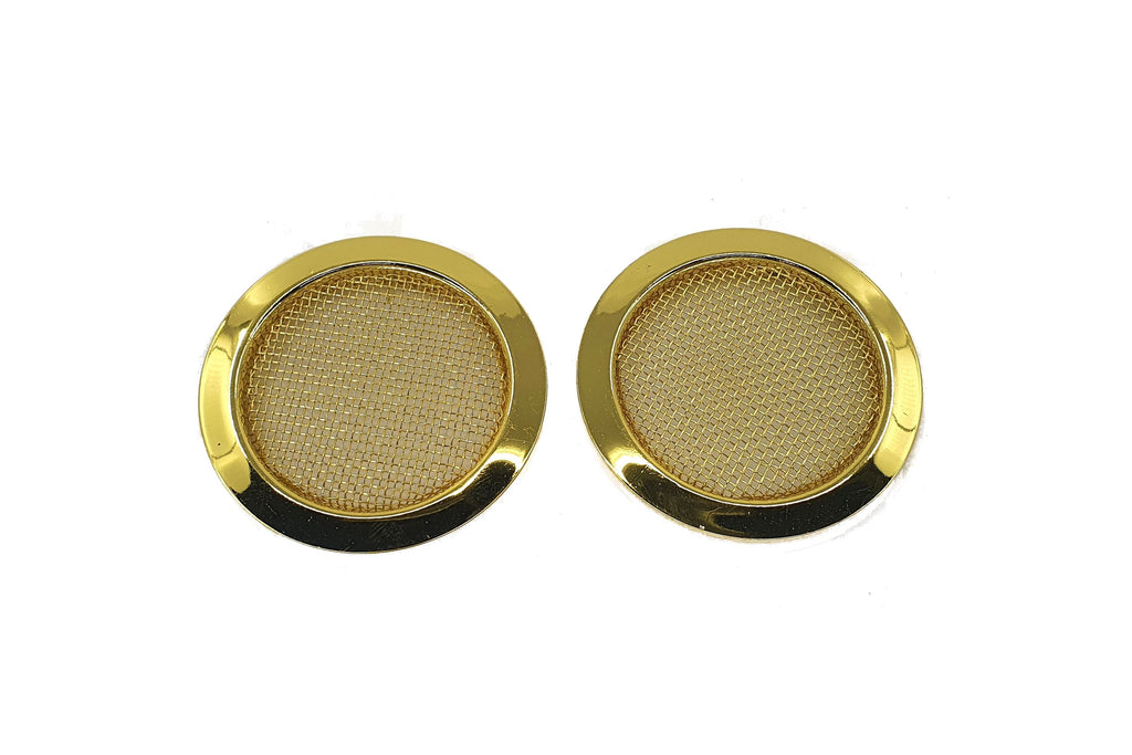 Screened Soundhole Covers Large Gold 2pk